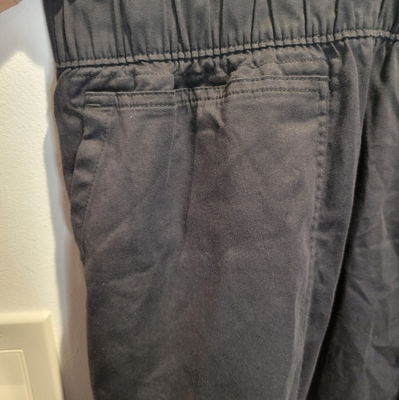 Lane bryant size 26 black drawstring pullon wide leg capri - Picture 2 of 6